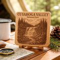 Cuyahoga Valley National Park Cork Coaster – Ohio Waterfall Art