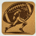 Football Player Sprinting Cork Coaster – Dynamic Sports Art