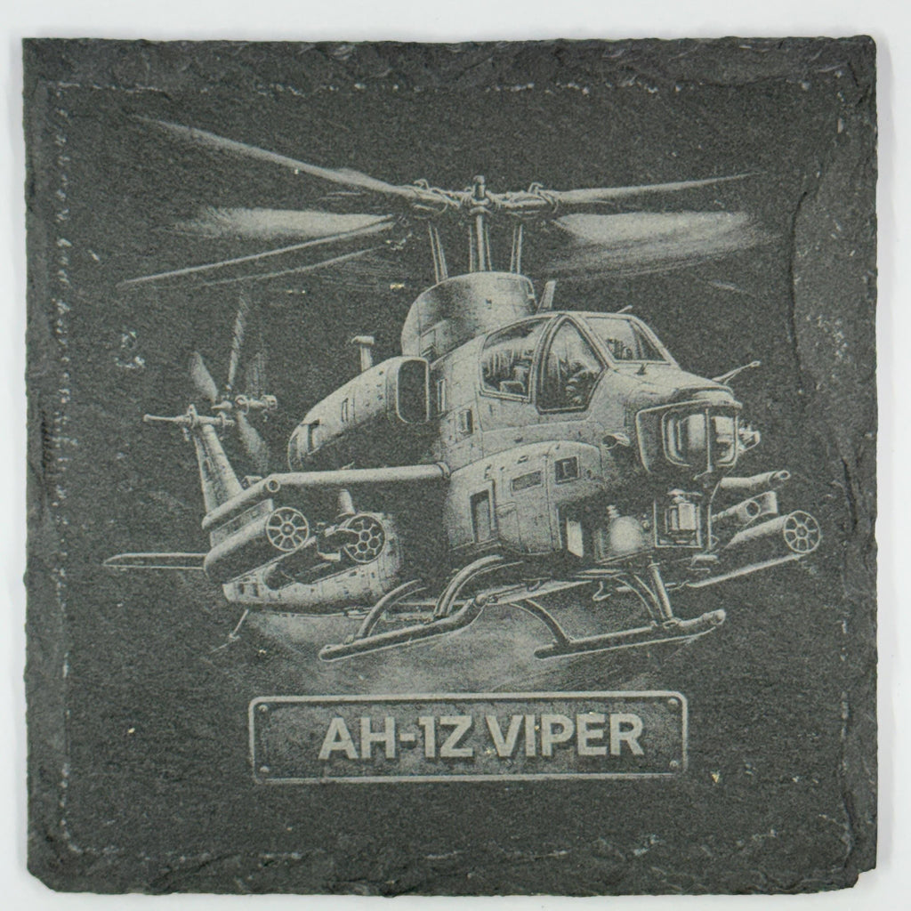 AH-1Z Viper Attack Helicopter Slate Coaster Precision Strike Aircraft