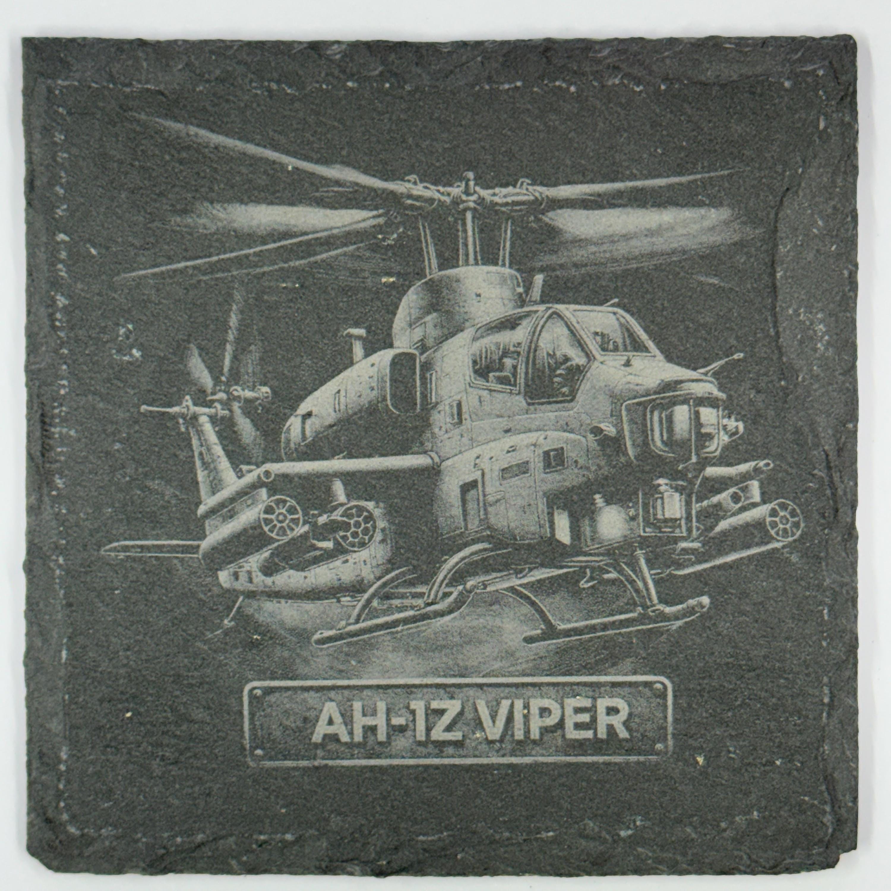 AH-1Z Viper Attack Helicopter Slate Coaster Precision Strike Aircraft