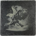 Powerful Eagle Engraving Slate Coaster – Timeless Wildlife Art