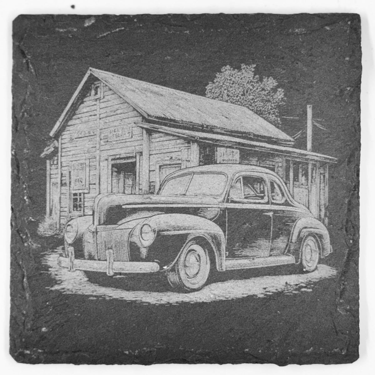 Old Roadside Classic Car Vintage Coaster