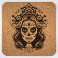 Día de los Muertos Sugar Skull Coaster – Ornate Skull Art