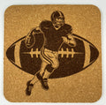 Running Back Football Cork Coaster – Gridiron Action Design