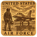 Fighter Pilot Cork Coaster, United States Air Force Aviation Art