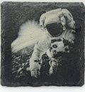 Astronaut Drifting in Space – EVA Slate Coaster