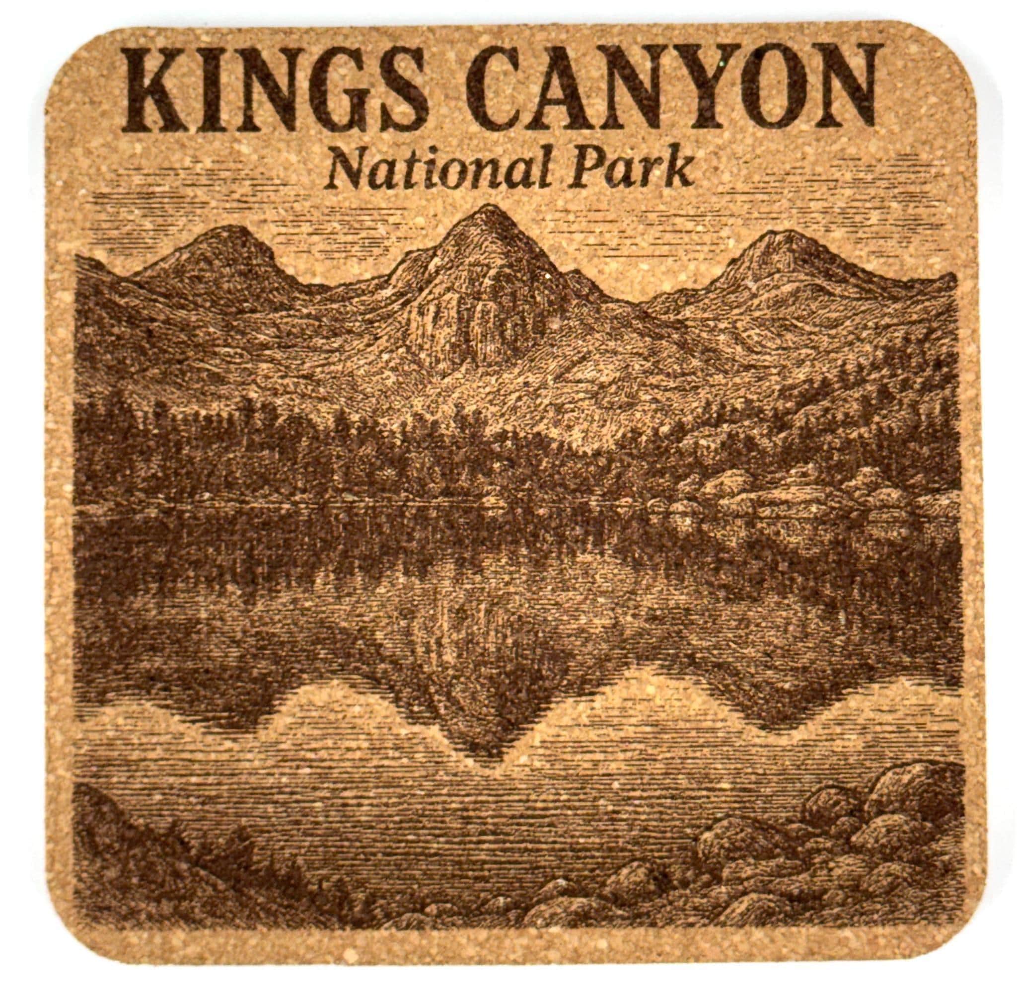 Kings Canyon National Park Cork Coaster – Mountain Reflection