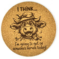 Going To Get On Your Nerves Funny Cow Humor Cork Coaster Gift