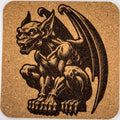 Seated Gothic Gargoyle – Medieval Guardian Cork Coaster