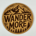 Wander More Adventure Quote Cork Coaster