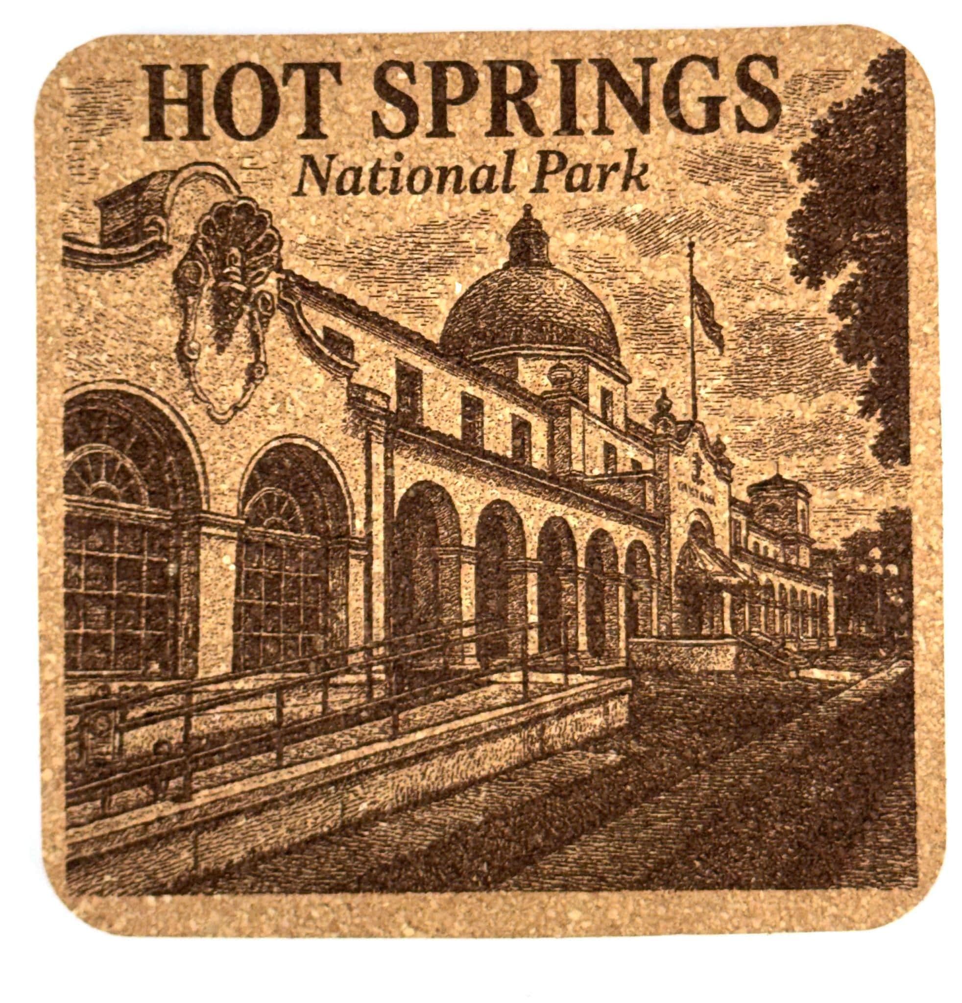 Hot Springs National Park Cork Coaster – Historic Bathhouse Art