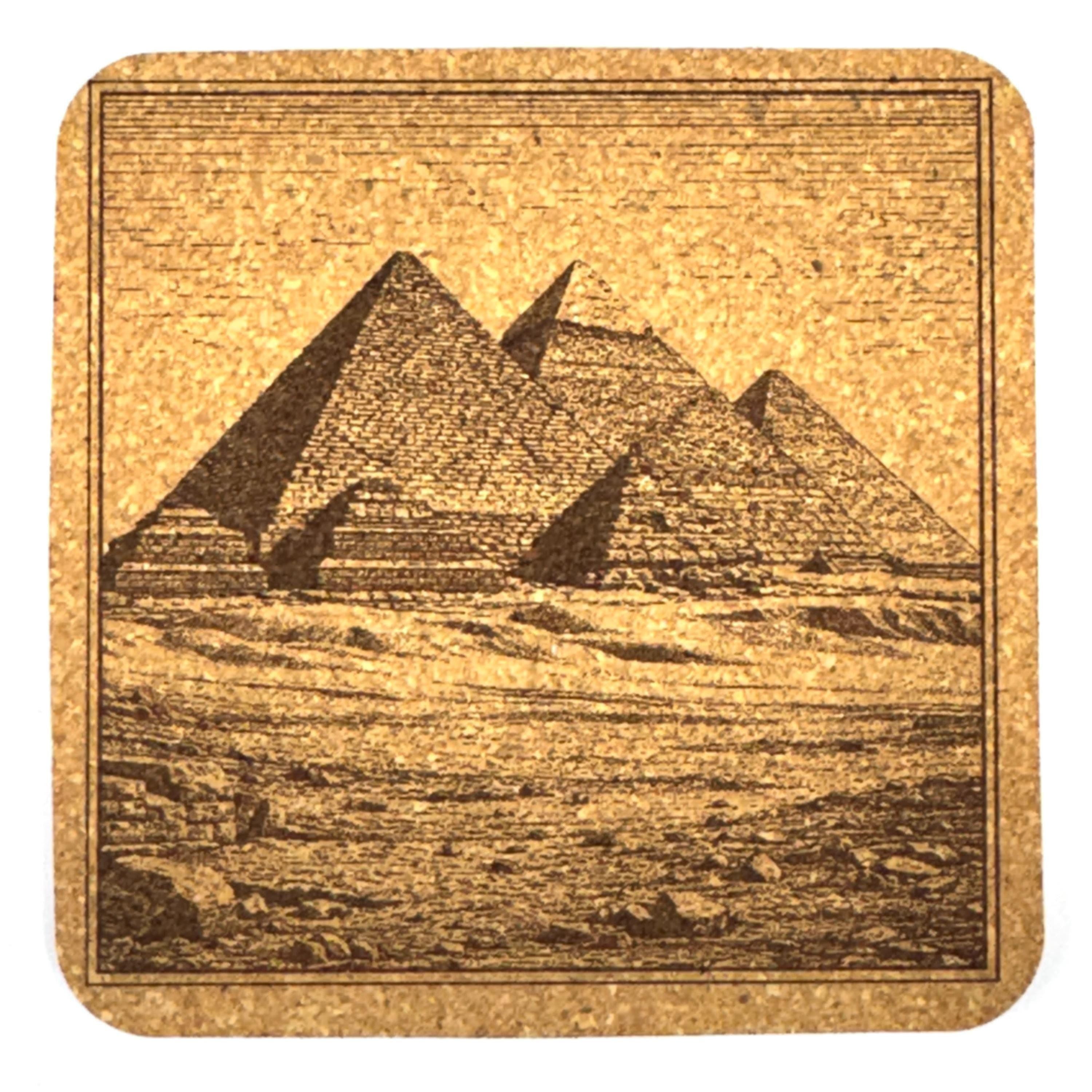 Egypt Pyramids Coaster – Classic Desert Landmark Engraved Art Design