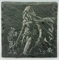 Half Elf Rogue Slate Coaster – Stealth Fantasy Character Stone Coaster