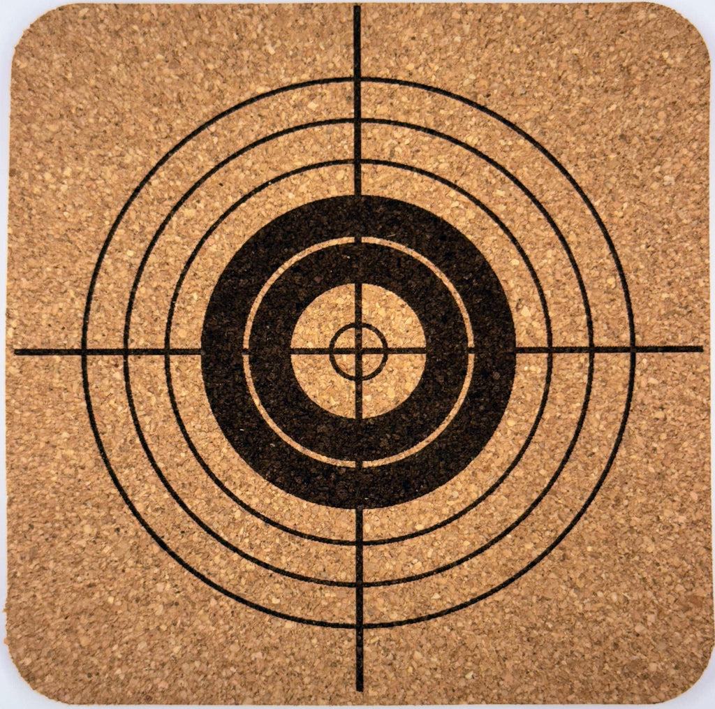 Target Practice Design – Shooting Target Cork Coaster
