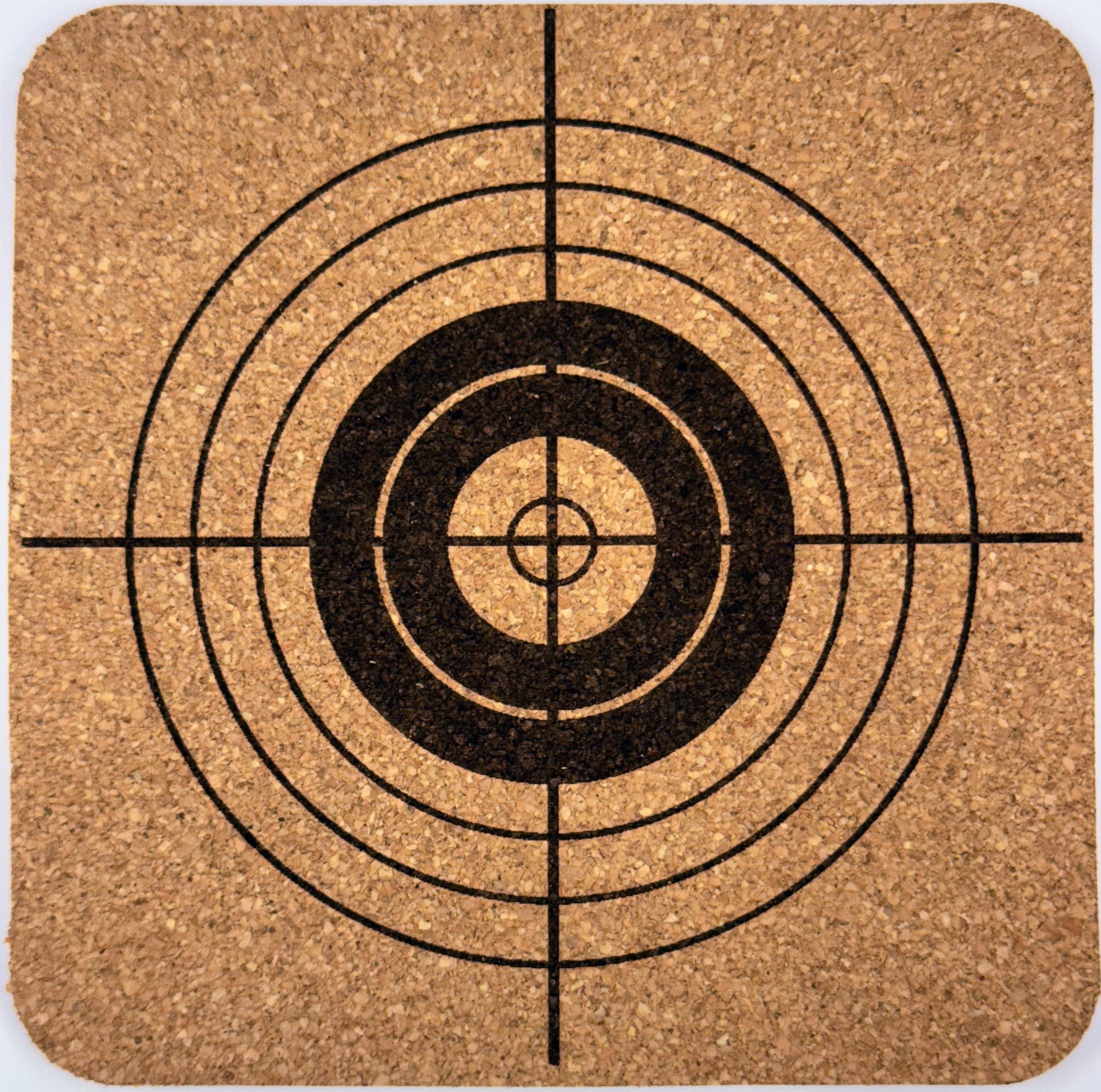 Target Practice Design – Shooting Target Cork Coaster