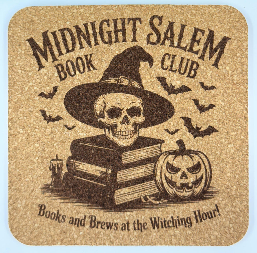 Midnight Salem Book Club Cork Coaster