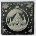 Christmas Tree Ornament Slate Coaster – Festive Gifts & Holiday Magic