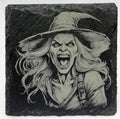 Savage Screech Witch – Laser Engraved Slate Coaster