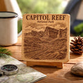 Capitol Reef National Park Cork Coaster – Utah Red Rock Landscape Art