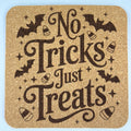 No Tricks Just Treats Halloween Cork Coaster