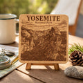 Yosemite National Park Cork Coaster – California Mountain Valley Engraved
