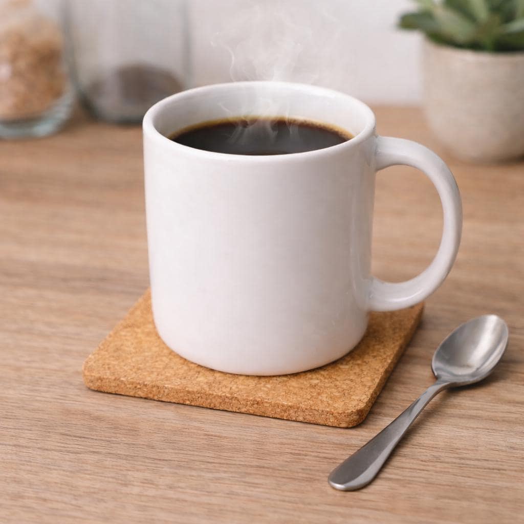Swordbound Dragon Square Cork Coaster – Dark Fantasy Dragon