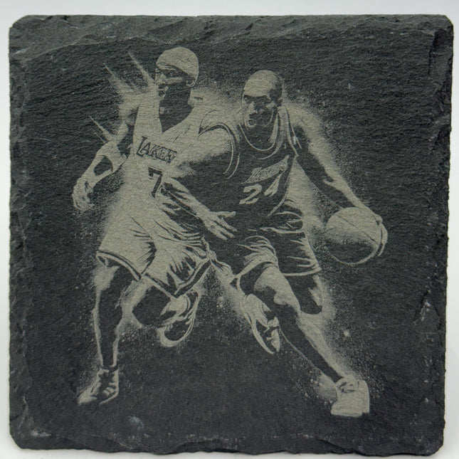 Basketball One-on-One Defense – Slate Coaster