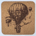 Whimsical Steampunk Hot Air Balloon Fleet – Cork Coaster