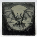 Bat in Moonlight Flight – Laser Engraved Slate Coaster
