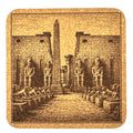 Luxor Temple Coaster – Iconic Obelisk and Statues Egypt Engraved Landmark Art