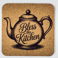 Bless This Kitchen Cork Coaster – Rustic Farmhouse Kitchen Decor