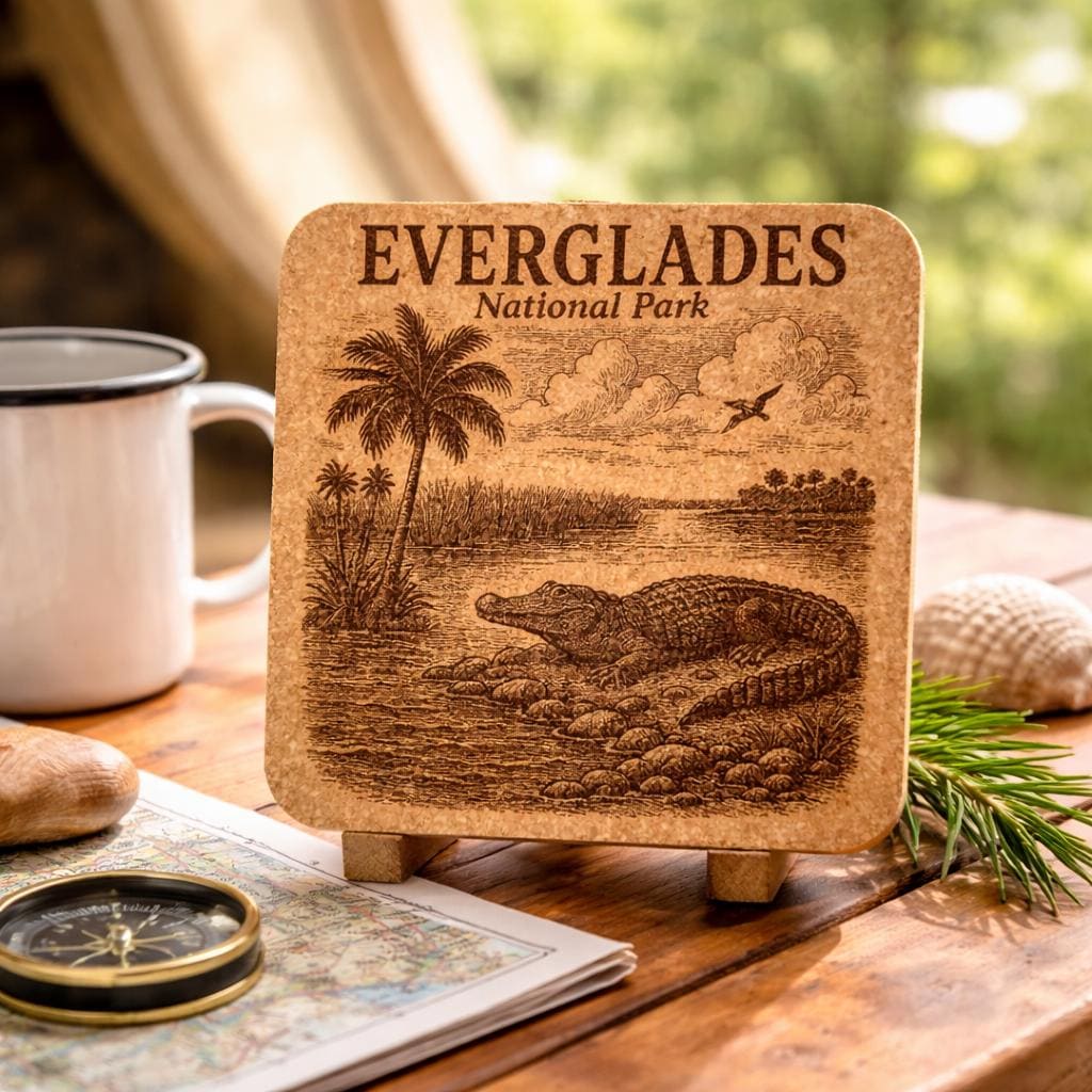 Everglades National Park Cork Coaster – Florida Wildlife Art