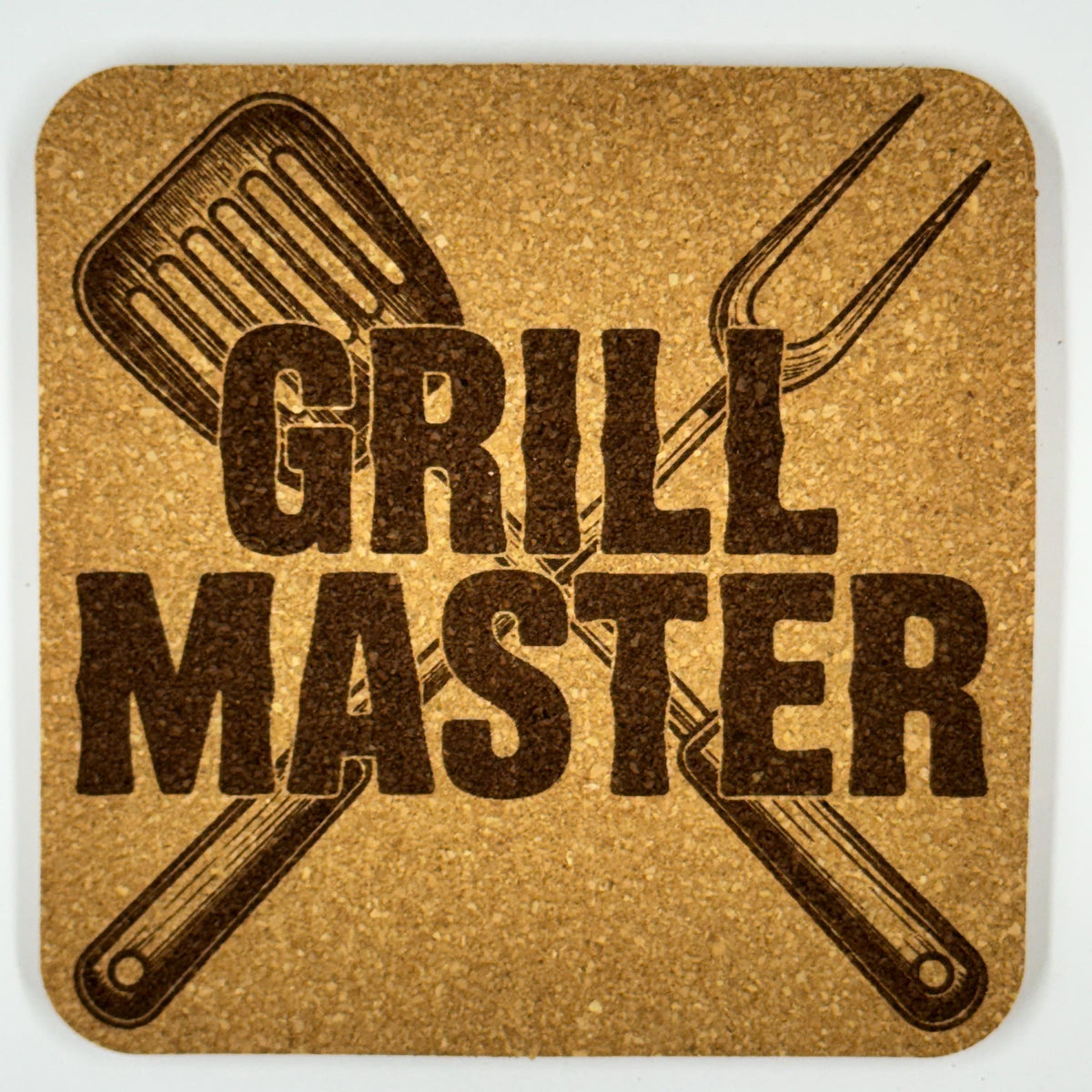 Grill Master Cork Coaster – Funny BBQ Coaster for Backyard Legends