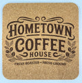 Hometown Coffee House Square Cork Coaster