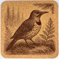 Northern Flicker Bird Illustration – Pacific Northwest Wildlife Cork Coaster