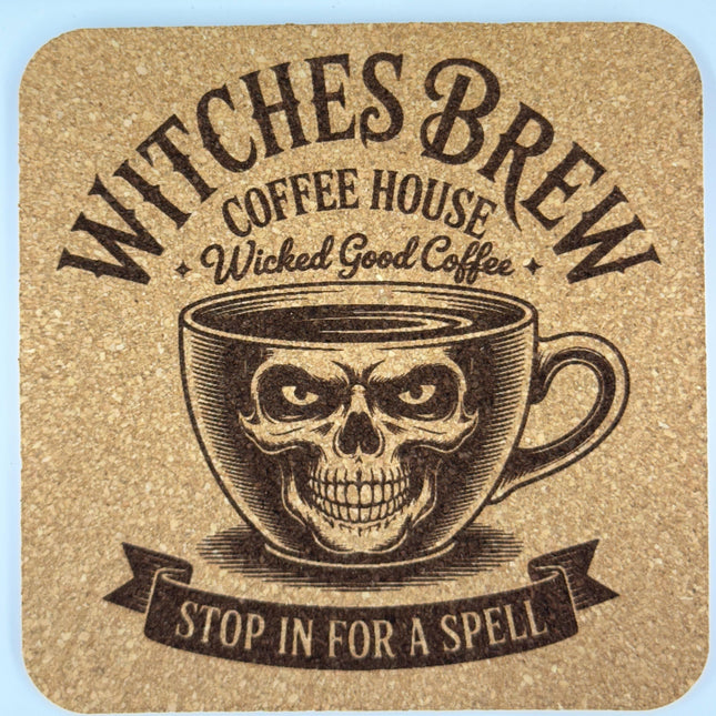 Witches Brew Coffee House Cork Coaster