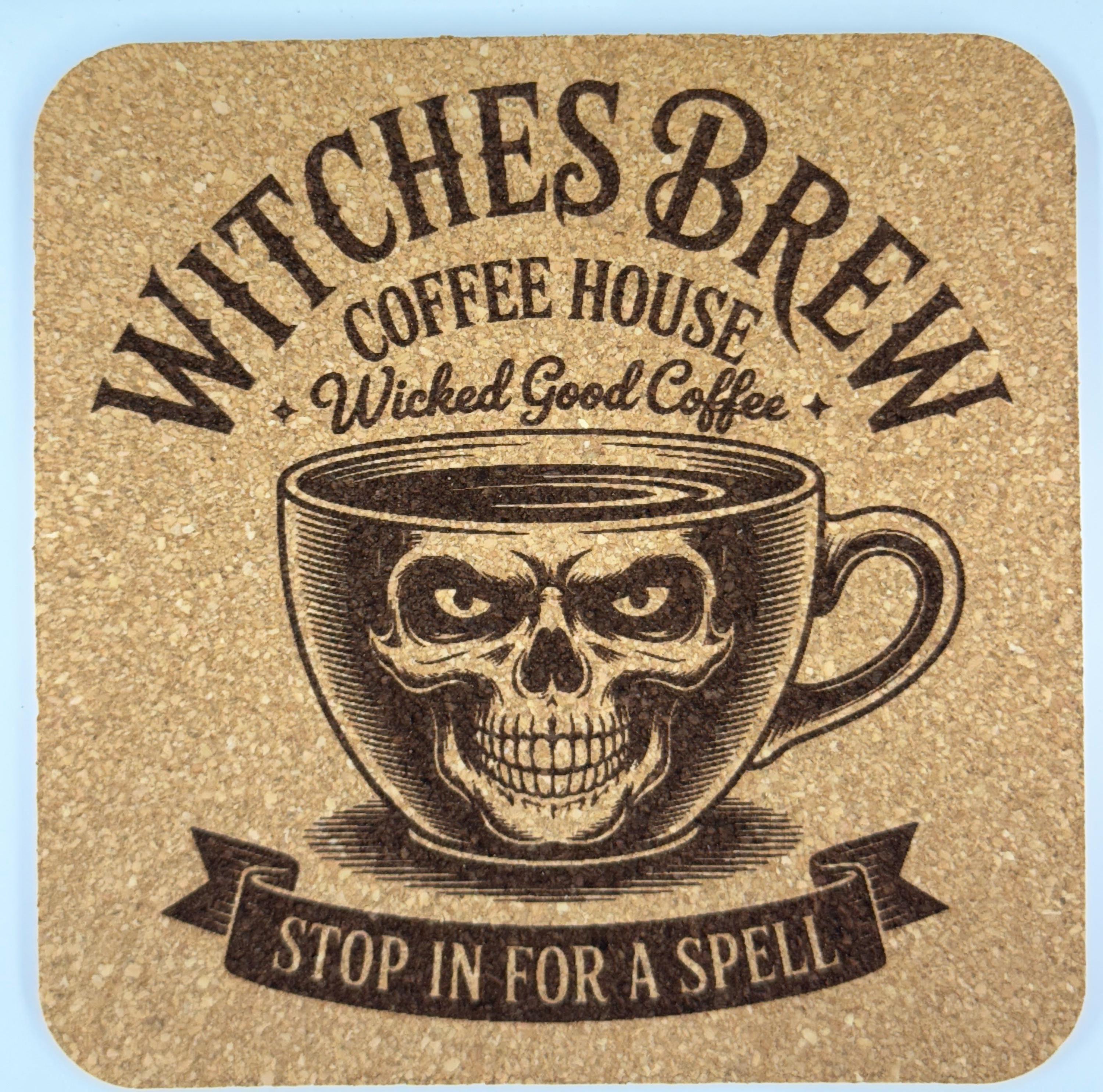 Witches Brew Coffee House Cork Coaster