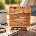 White Sands National Park Cork Coaster – New Mexico Desert Dunes Engraved