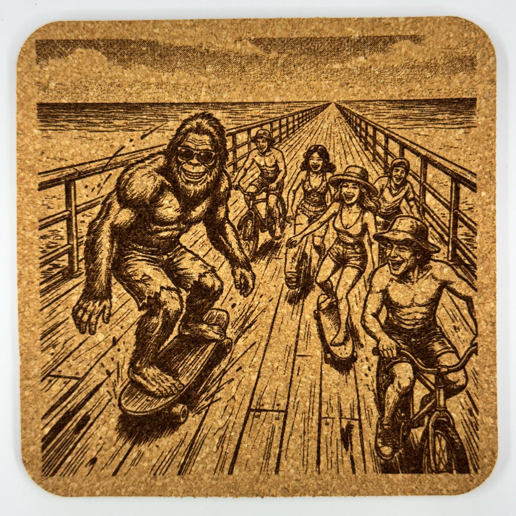 Bigfoot Boardwalk Cork Coaster – Skate & Bike Scene