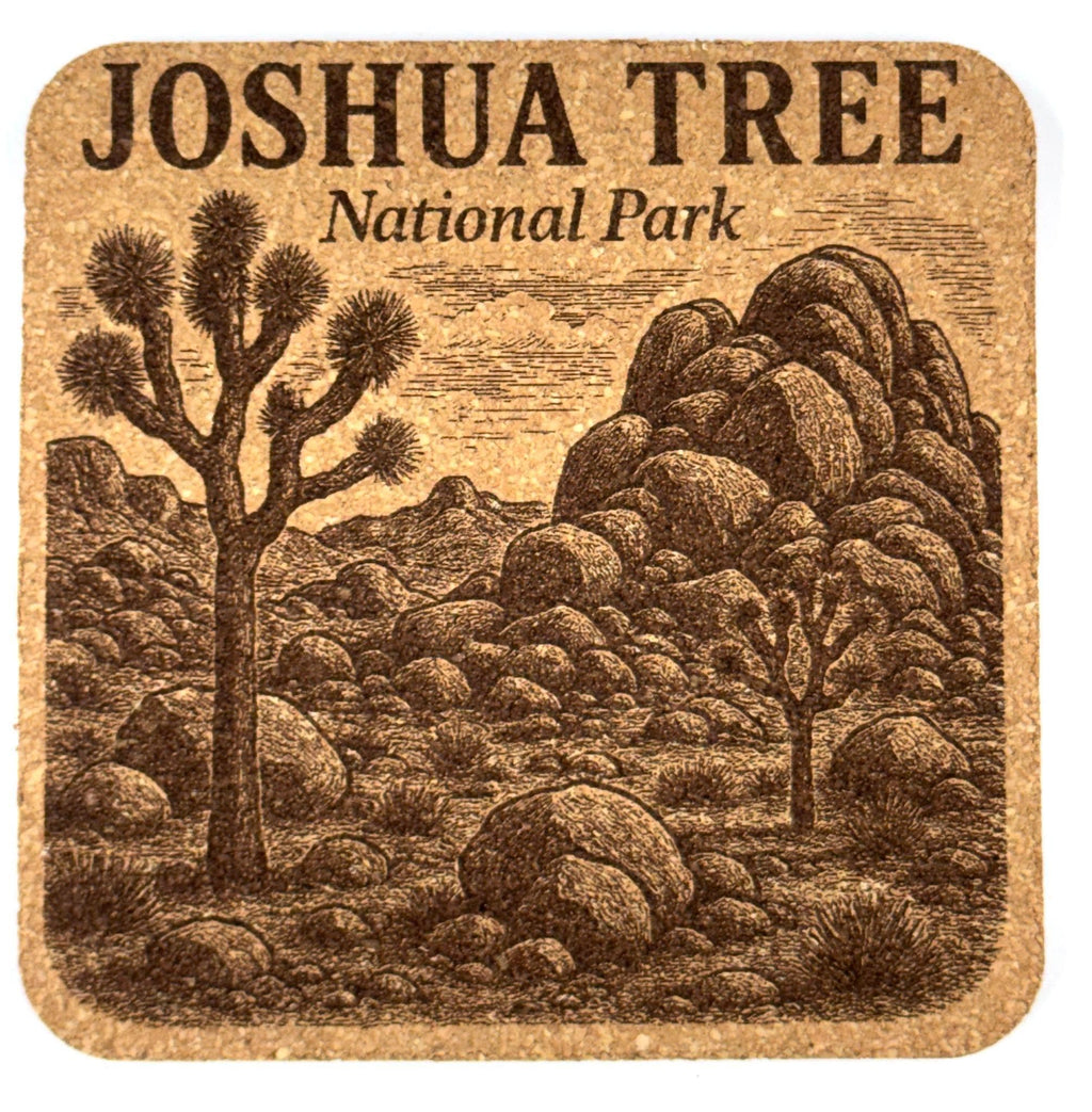 Joshua Tree National Park Cork Coaster – Desert Landscape Art
