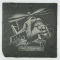 Mi-24 Hind Gunship Helicopter Slate Coaster Armored Assault Aircraft