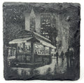 Late Night City Coffee Stand – Laser Engraved Slate Coaster