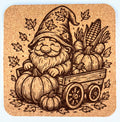 Harvest Wagon Gnome – Fall Cork Coaster