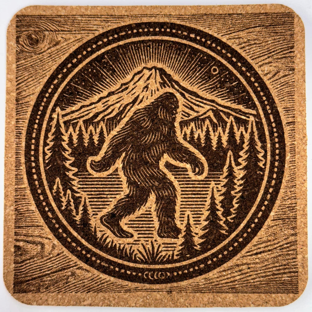 Bigfoot at Mount Hood – Pacific Northwest Cork Coaster