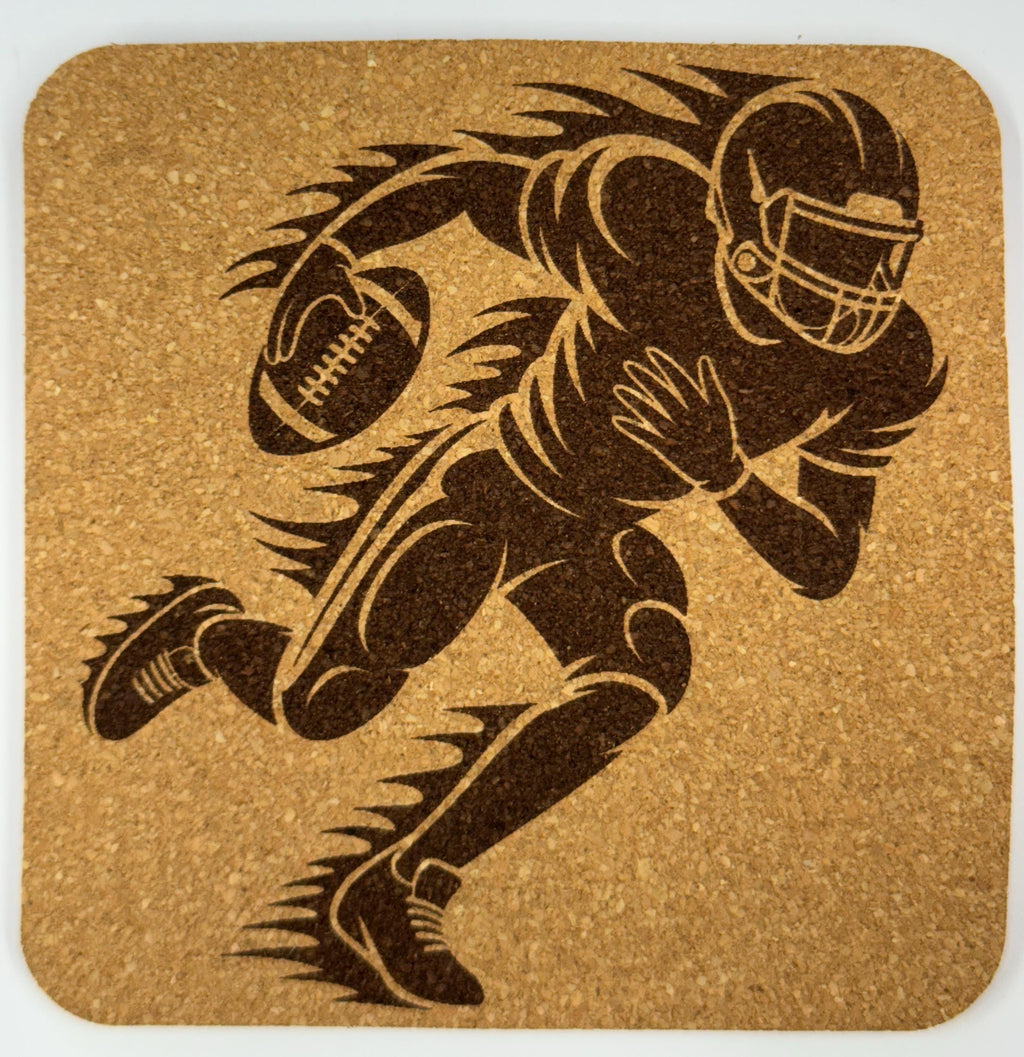 Explosive Football Sprint Cork Coaster – Speed and Power Design