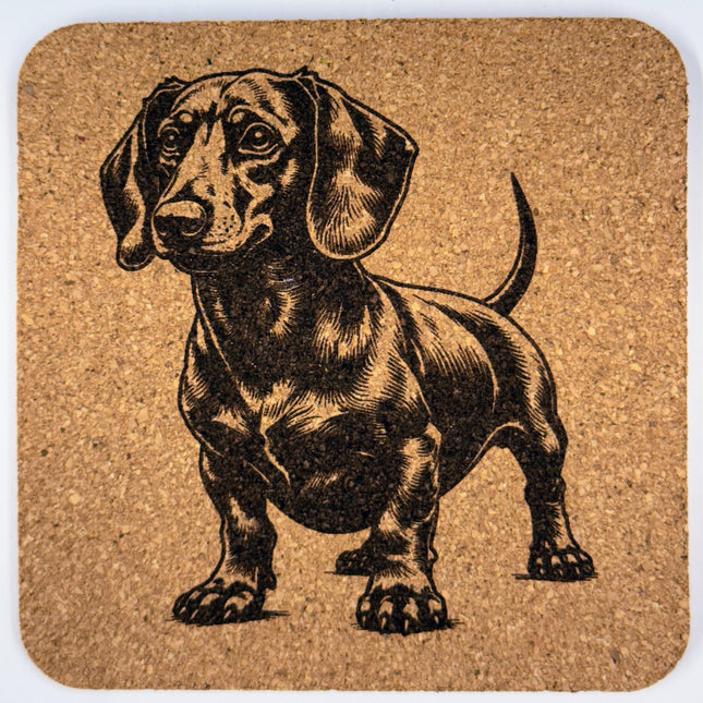 Classic Dachshund Dog – Vintage Cork Coaster