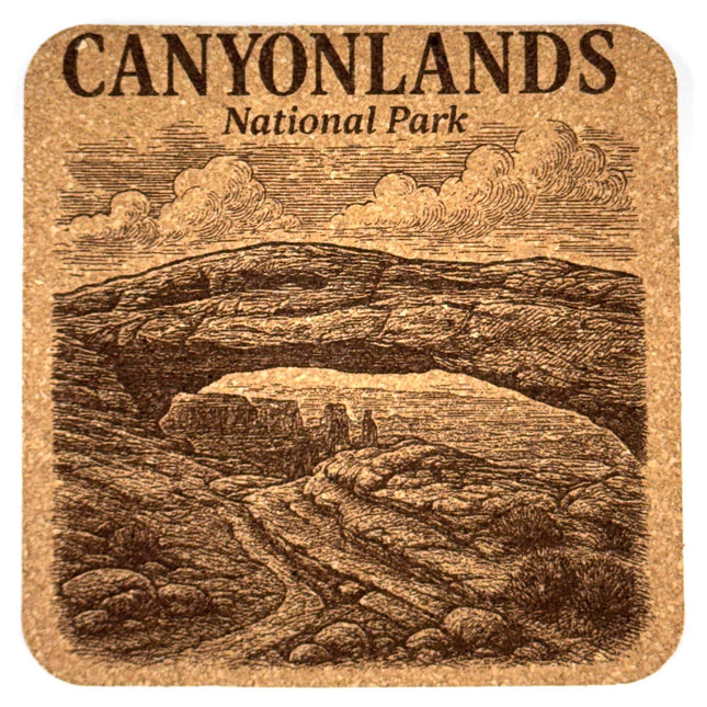 Canyonlands National Park Cork Coaster – Utah Canyon Landscape Art