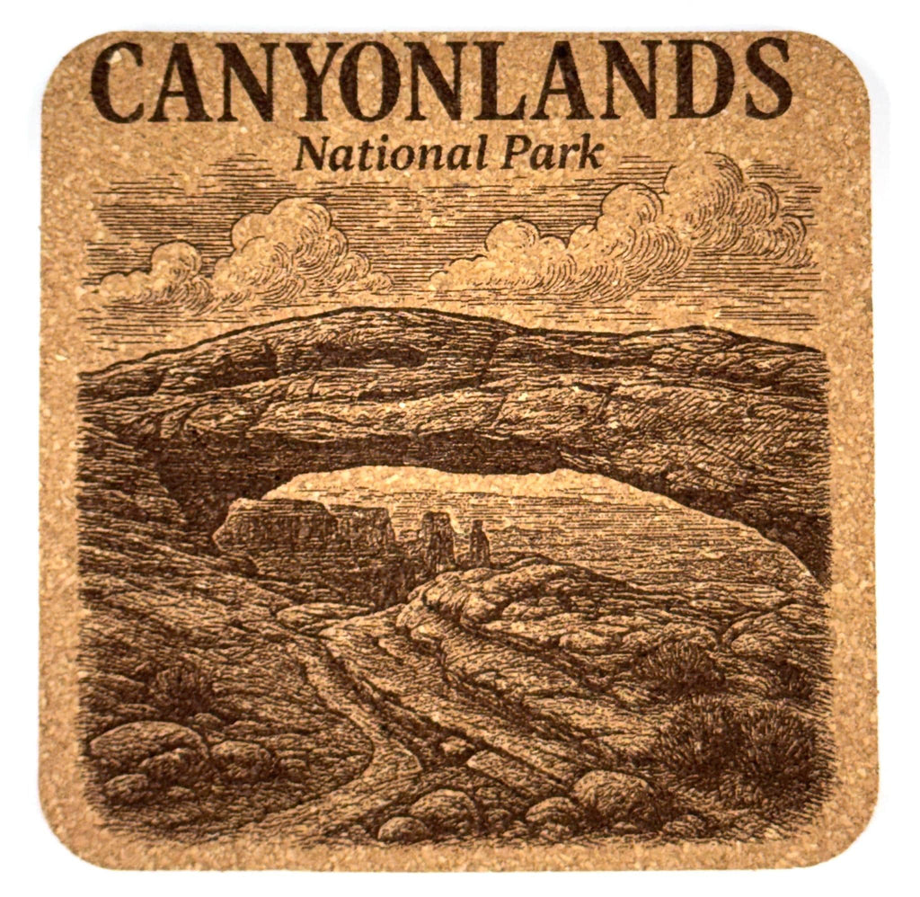 Canyonlands National Park Cork Coaster – Utah Canyon Landscape Art