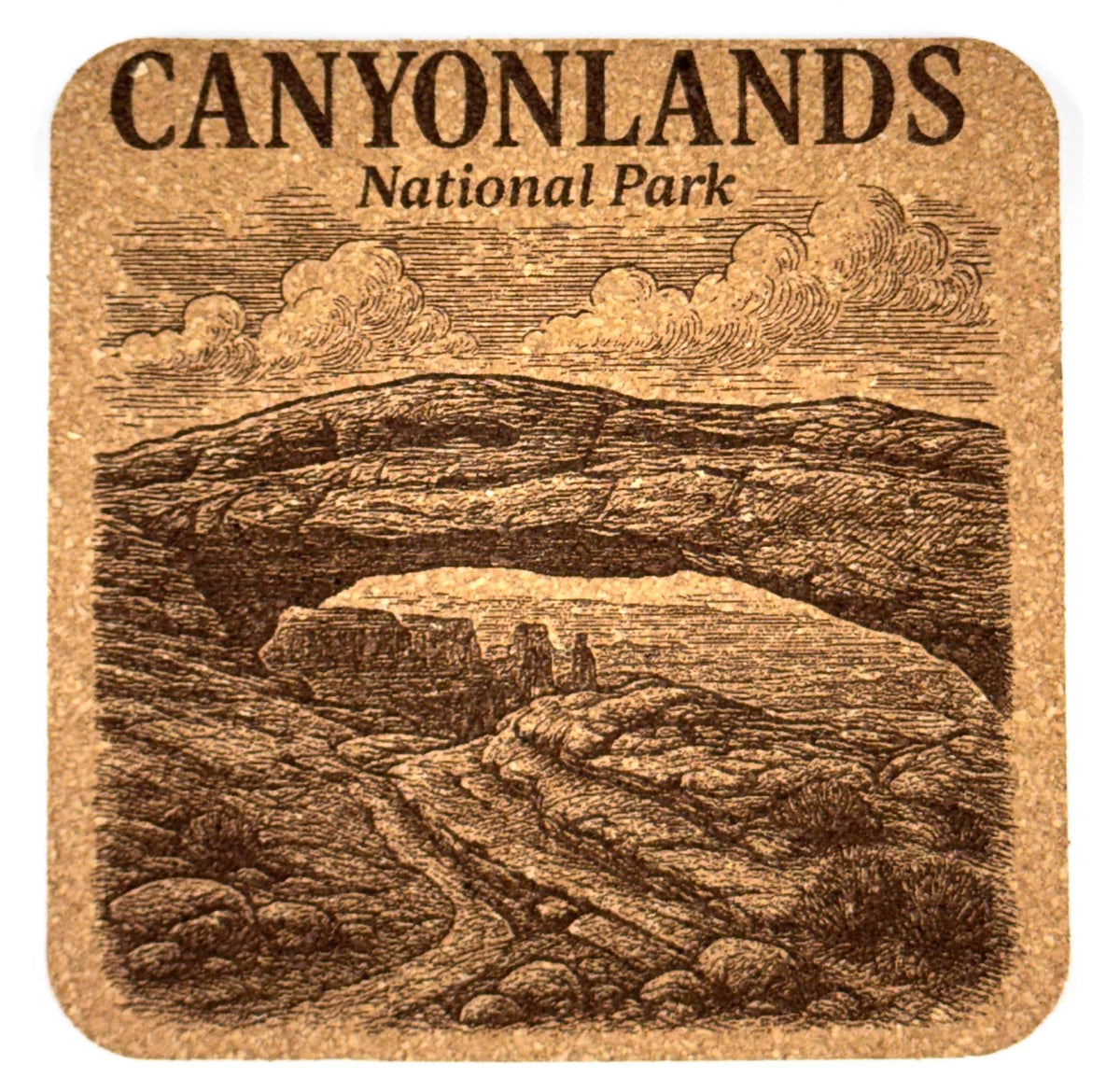 Canyonlands National Park Cork Coaster – Utah Canyon Landscape Art