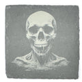 Dripping Skull Slate Coaster – Dark Gothic Horror Art